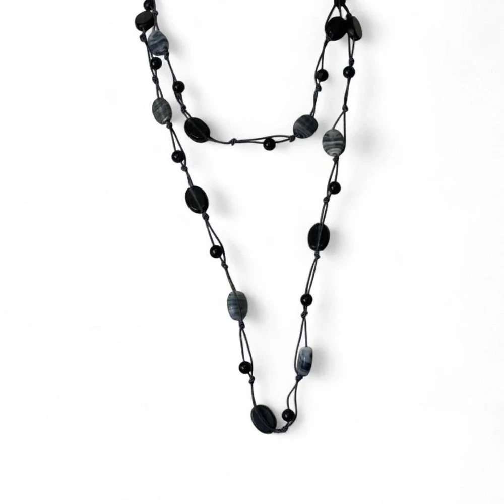 Vintage Multicolored Long Beaded Necklace‎